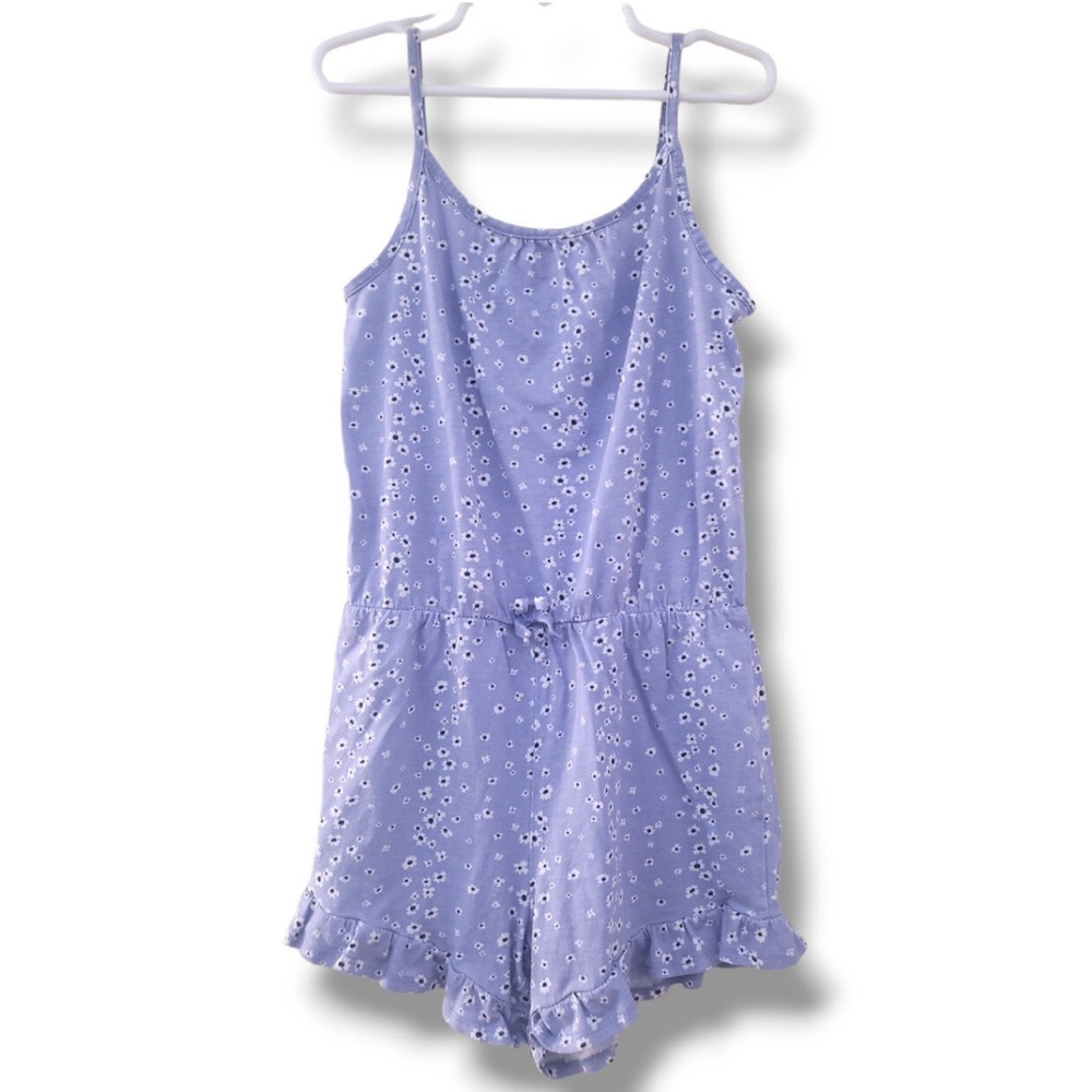 H&M 4-6Y Cornflower Blue Sleeveless Shorts Romper